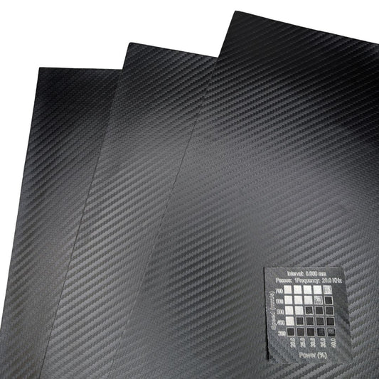Carbon fiber Black and silver faux leatherette