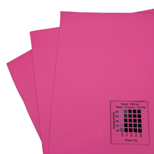 Hot pink faux leatherette sold by Local Laser Supply Canada