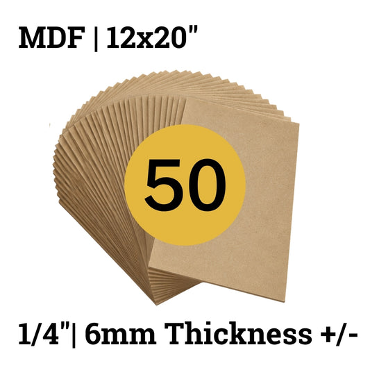 MDF 1/4" 50 Pack Local Laser Supply Canada