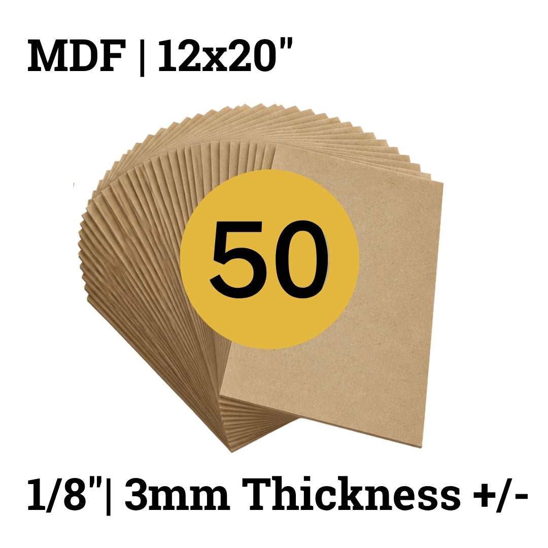 MDF 1/8" 50 Pack Local Laser Supply Canada