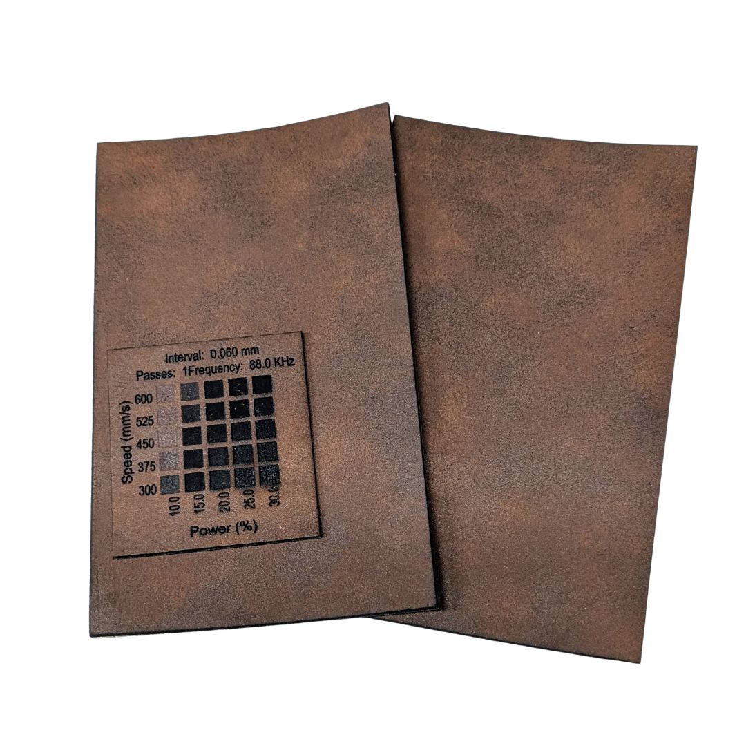 Matte Dark Faux Leatherette Laserable Sheets – for Laser Engraving with materials
