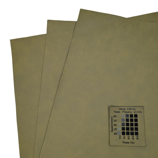 Olive green faux leatherette Local Laser Supply Canada