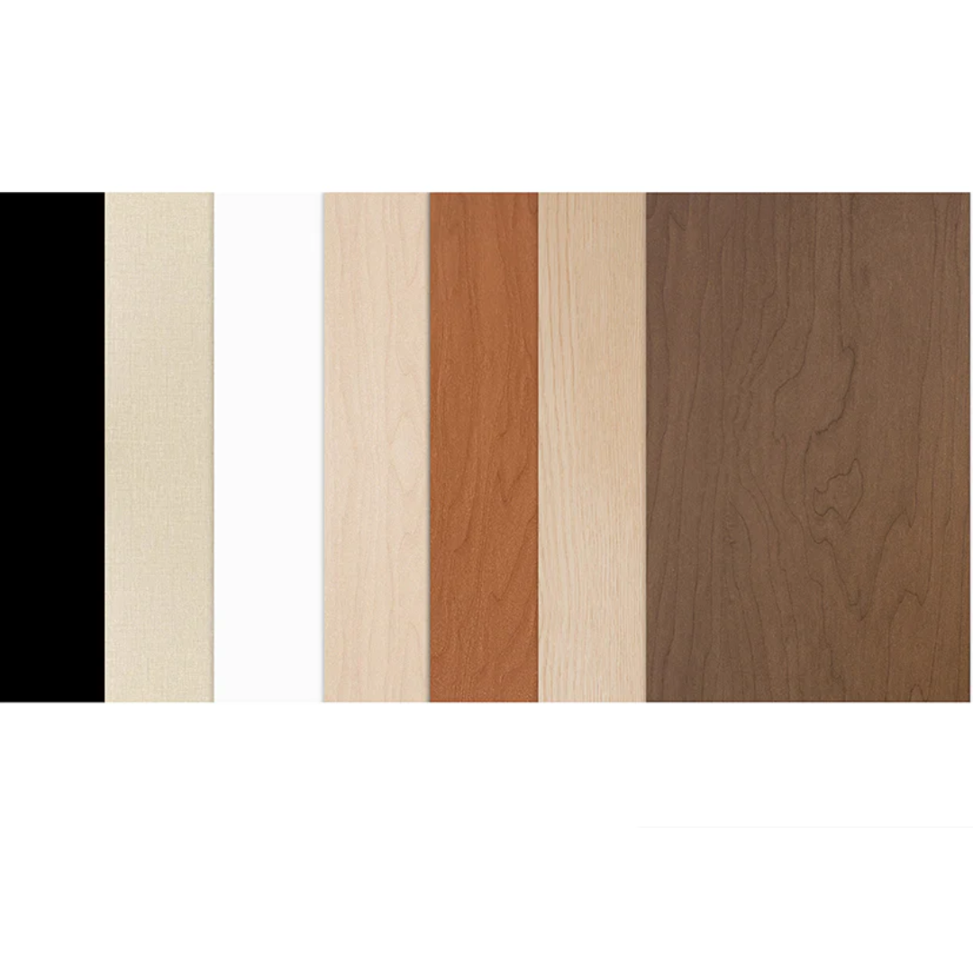 7 pack of TruFlat laser wood : black linen, white, maple, cherry, oak and walnut