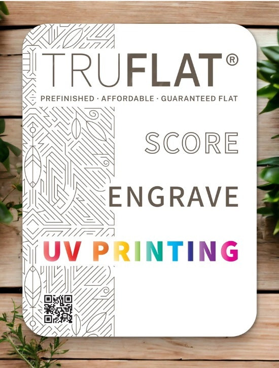 score engrave uv printing sample card Local Laser Supply Canada