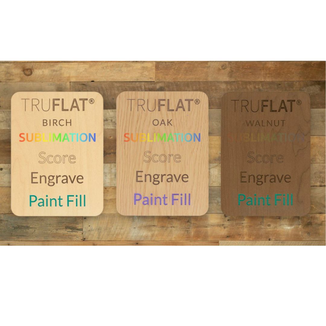TruFlat® Wood 3 Pack | Engineered Wood for Laser Cutting | Local Laser Supply Canada