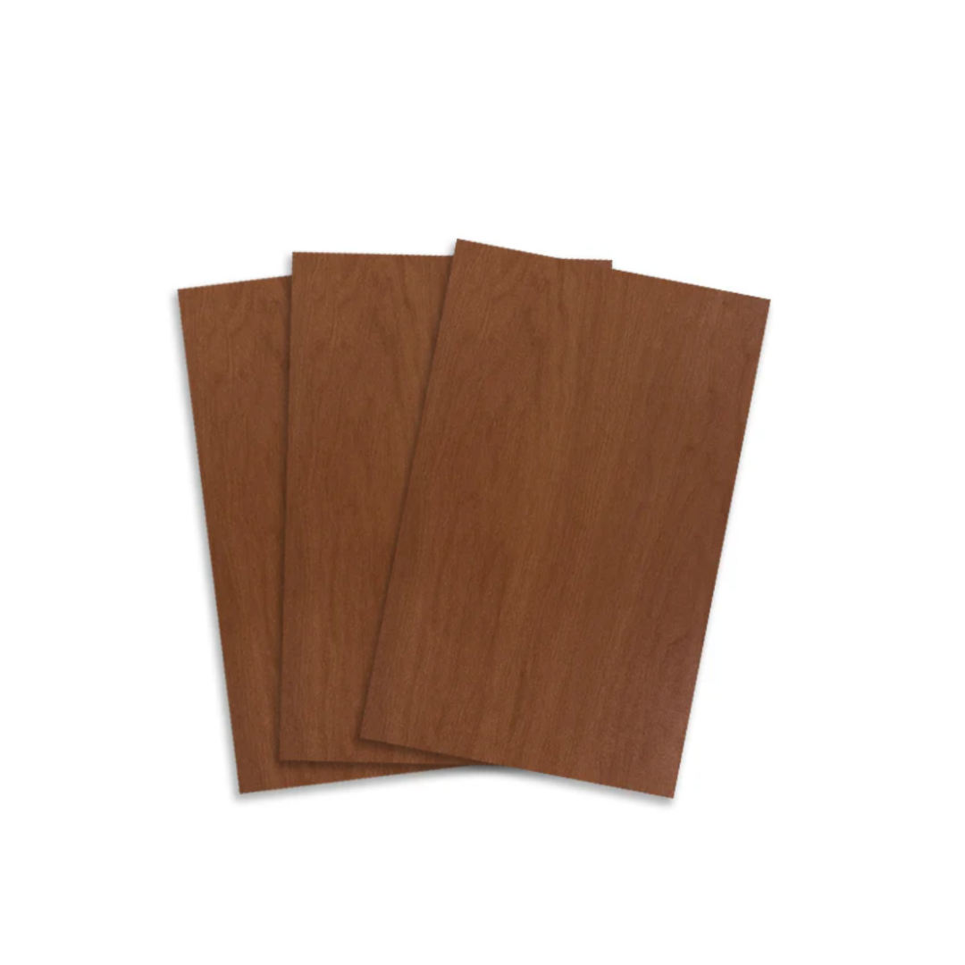 3 sheets of Truflat cherry engineered  laser plywood sold by thunder laser canada