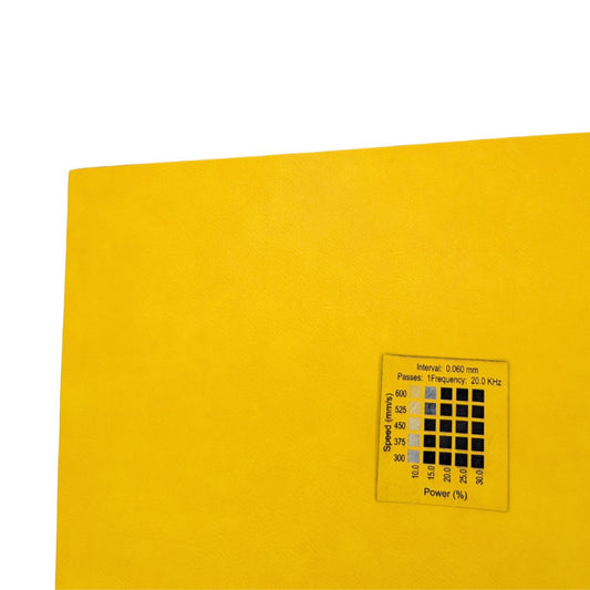Yellow faux leatherette local laser supply canada