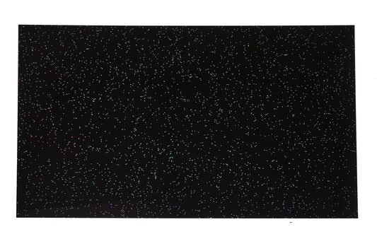 Full sheet Rainbow glitter on black sample Starry Sky cast acrylic sheet 3mm sample Local Laser supply Canada