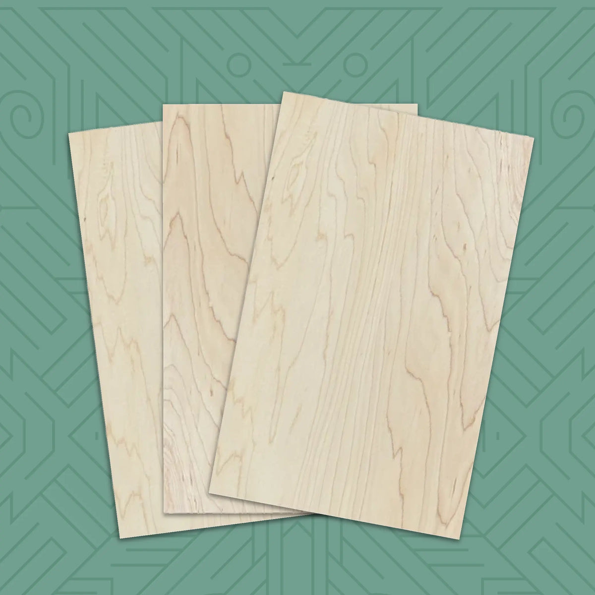 Maple truflat sheets on green bg Local Laser Supply Canada