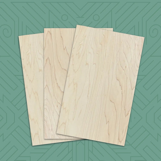 Maple truflat sheets on green bg Local Laser Supply Canada