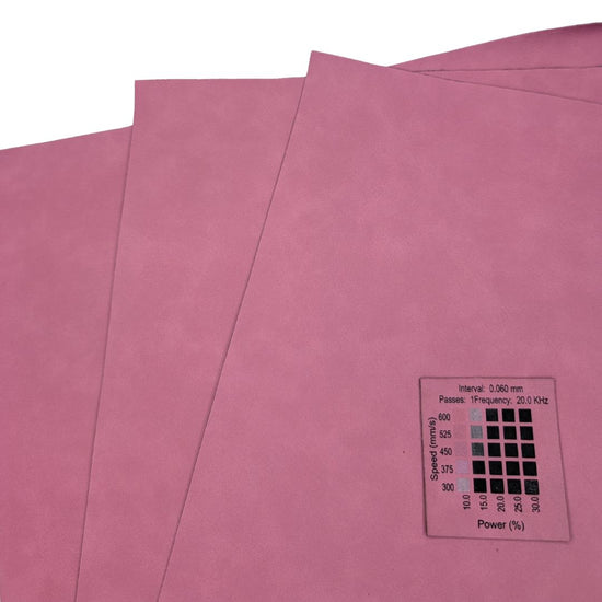 Pink faux leatherette sold by Local Laser Supply Canada