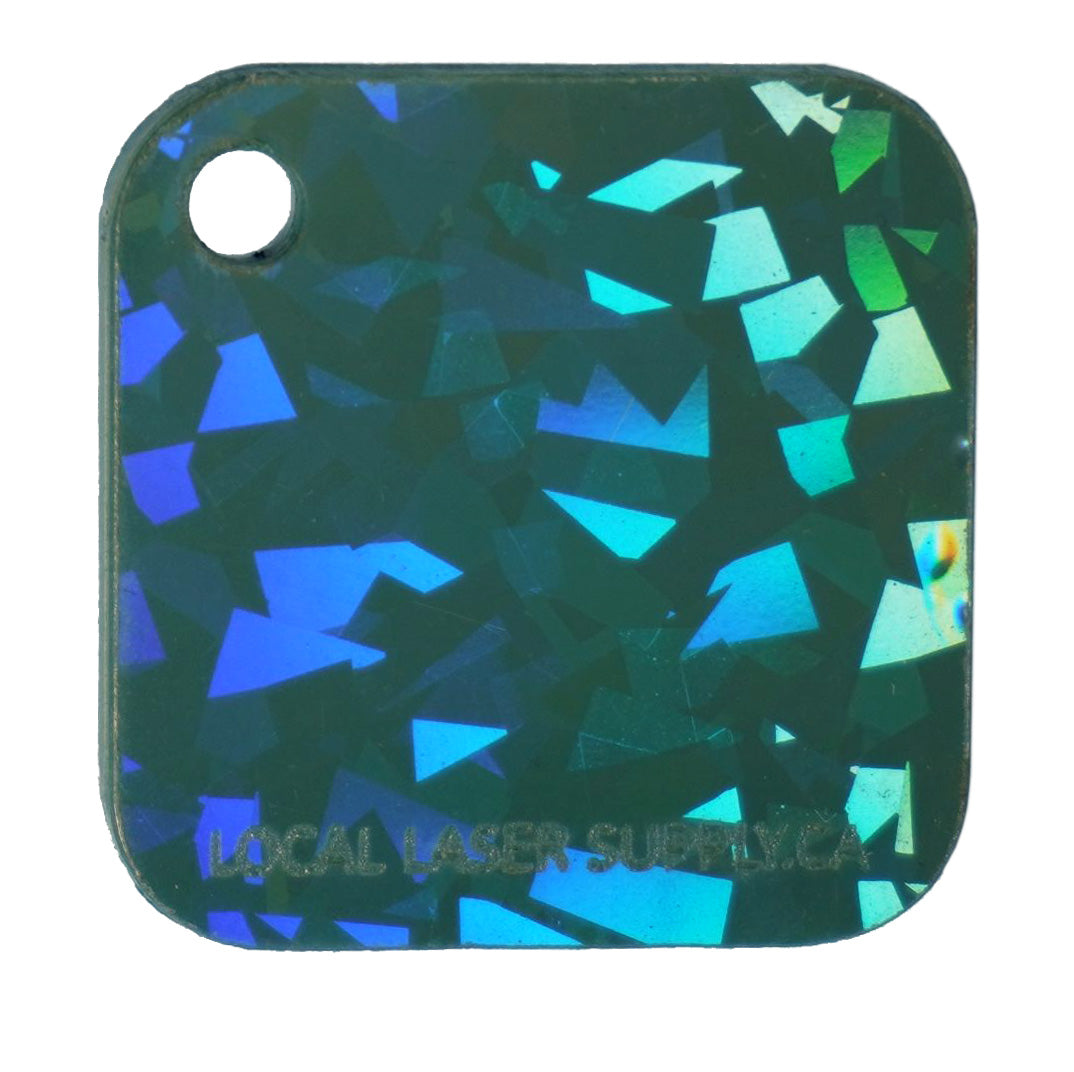 Teal Blue Lagoon Prism Acrylic Sheets | Holographic Laser Cast Acrylic | Laser Supply Canada